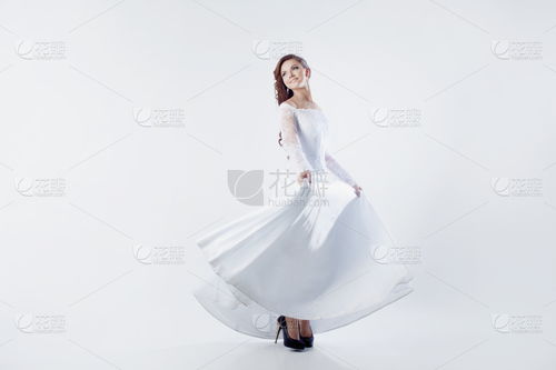 新娘,自然美,白色背景,婚紗,個人隨身用品,美,水平畫幅,美人,白人,非凡的 白色背景