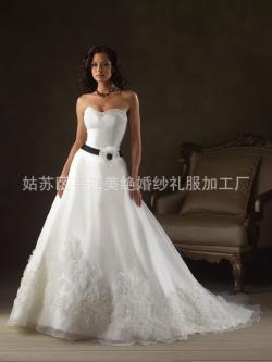 婚紗、禮服-廠家生產供應 美絕設計高貴大方簡潔式宮廷版高級定制 最美最受歡迎的婚紗_商務聯盟