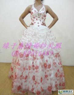 TS140加工定做批發外貿高檔掛脖新娘婚紗禮服_二手設備轉讓_世界工廠網中國產品信息庫