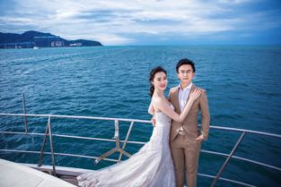 2017元旦假期和老公去碧海藍天的三亞拍婚紗照